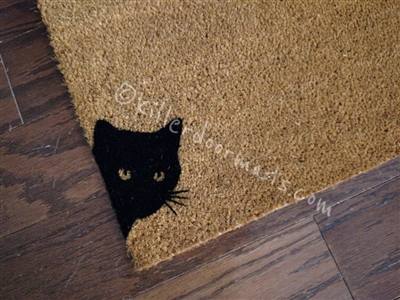 Peeking Cat Doormat